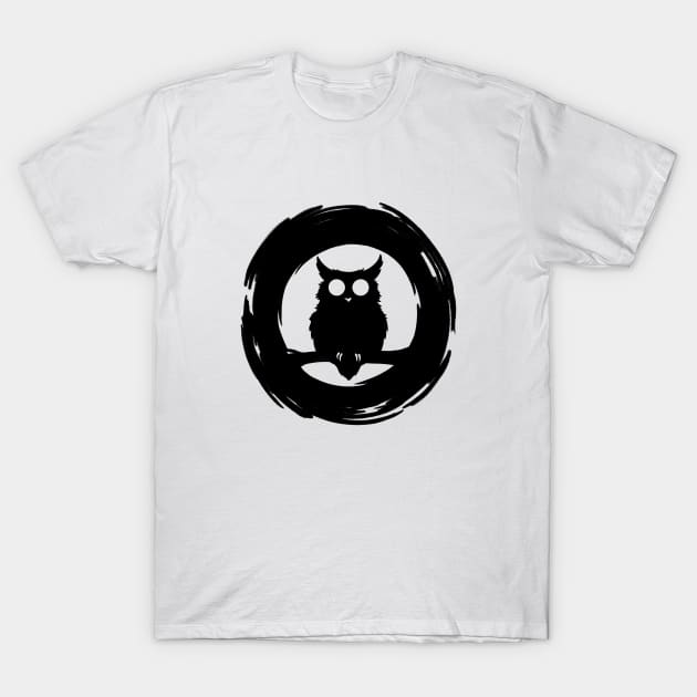 Owl Illustration T-Shirt by Dosunets